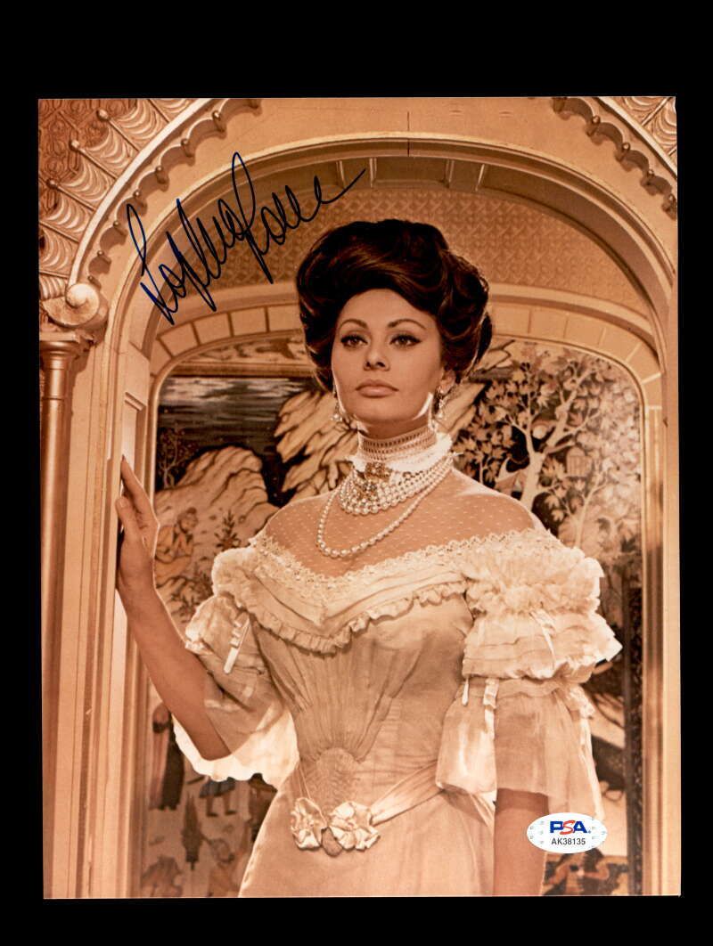 Sophia Loren PSA DNA Coa Signed 8x10 Photo Autograph