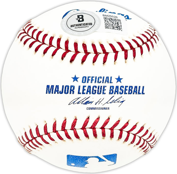 Chuck Stevens Autographed MLB Baseball St. Louis Browns Beckett QR #BM25526