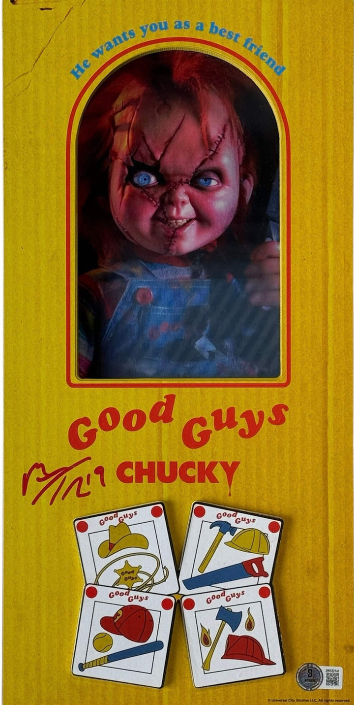 Matthew Tkachuk Autographed Chucky Sign (Beckett Witness)