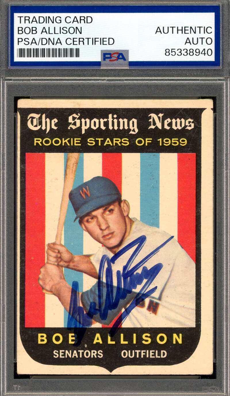 Bob Allison PSA DNA Signed 1959 Topps Rookie Stars Autograph