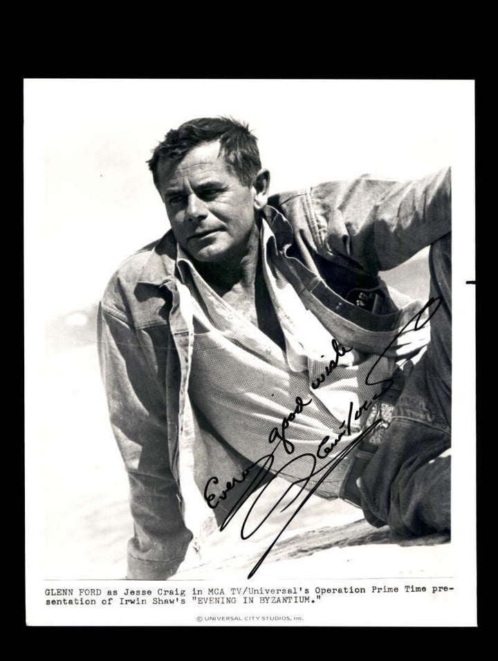 Glenn Ford JSA Cert Signed 8x10 Photo Autograph