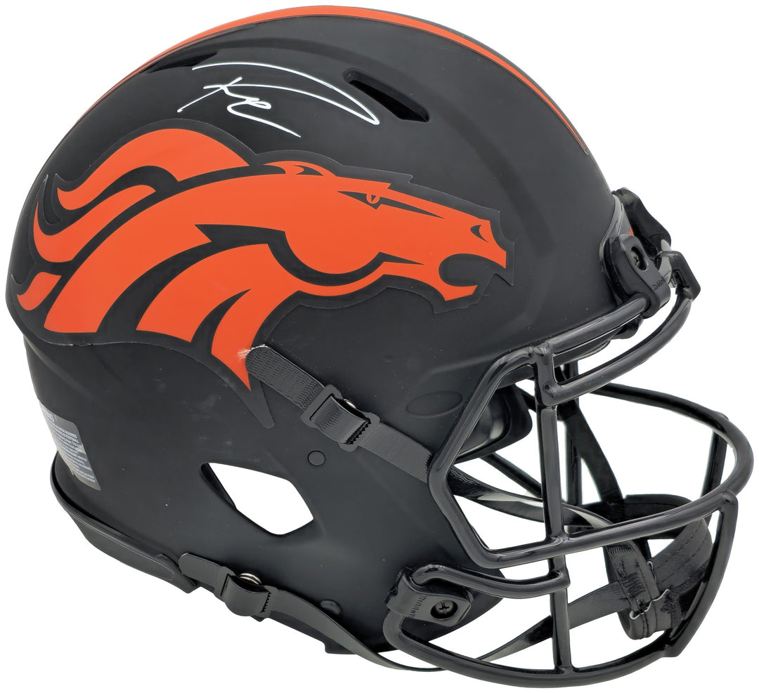 Russell Wilson Auto Broncos Eclipse Black Full Size Auth Speed Helmet Fanatics