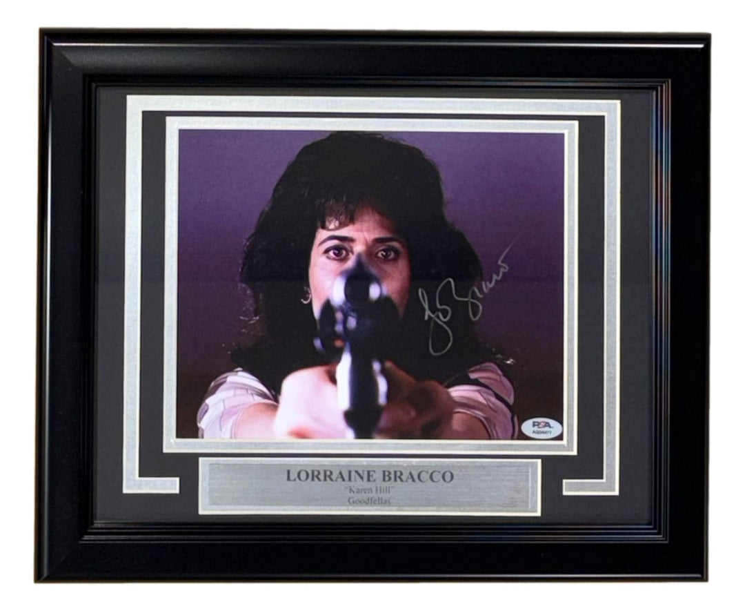 Lorraine Bracco Signed Framed 8x10 Goodfellas Gun Photo PSA/DNA