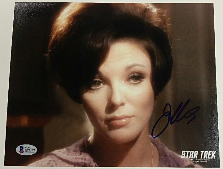 JOAN COLLINS Signed 8x10 Photo Actress AUTOGRAPH #2 w/ BAS Beckett COA