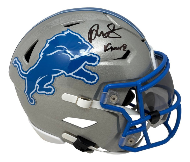 David Montgomery Signed Lions MIDI SpeedFlex Helmet Knuckles LE/5 Fanatics