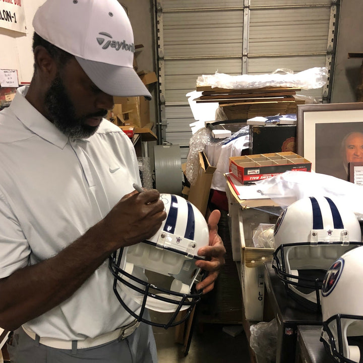 Kevin Dyson signed Tennessee Titans FS Rep Helmet Music City Miracle/Champs- JSA