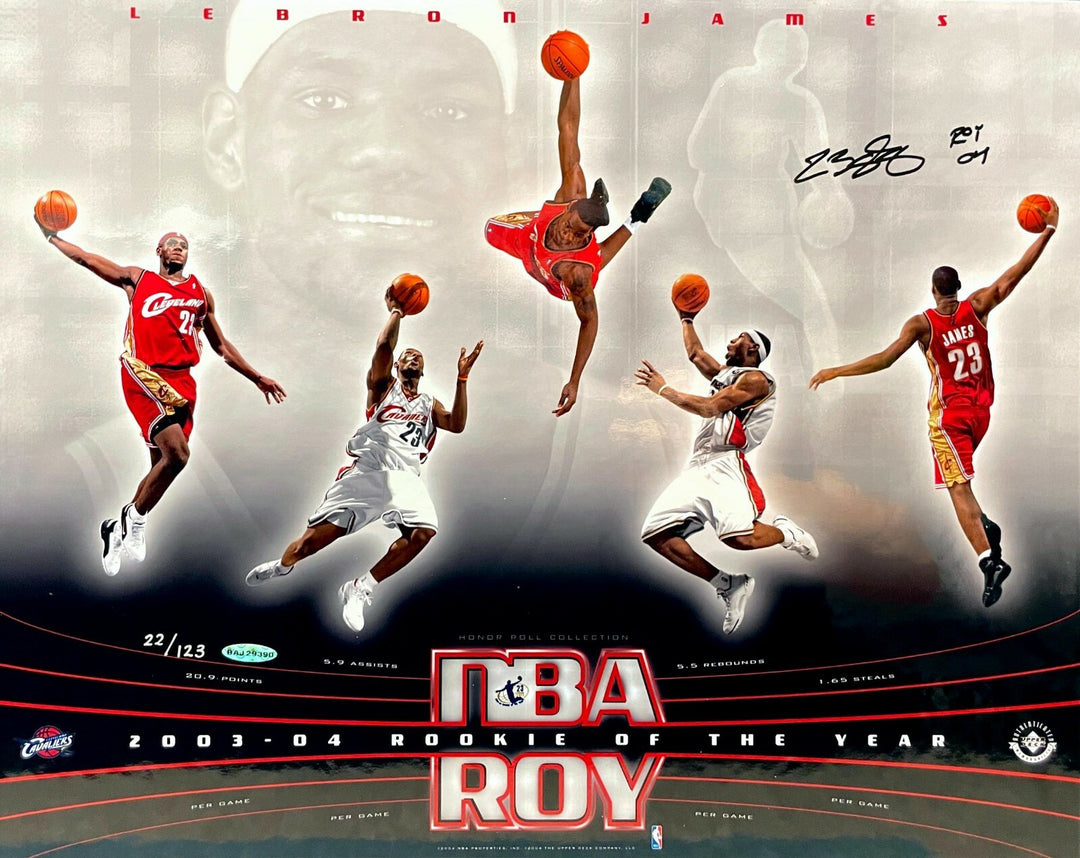 STOLEN LeBron James Autographed 16x20 Photo ROY Inscribed Framed UDA COA #D/123