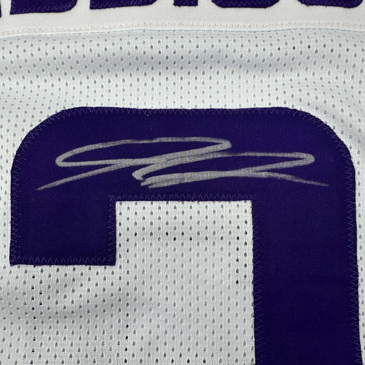 Autographed/Signed Jordan Addison Minnesota White Jersey Beckett BAS COA