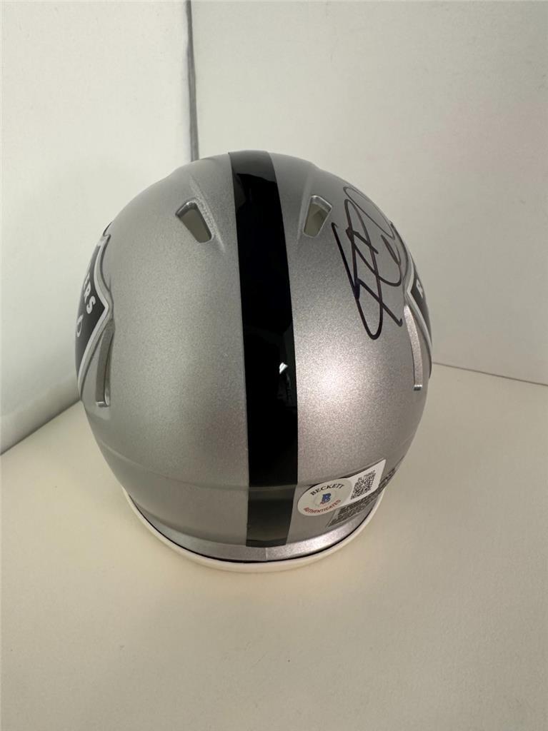Ice Cube signed Raiders Mini Helmet autograph NWA Rapper ~ Beckett BAS