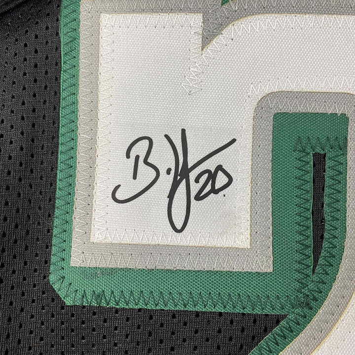 Framed Facsimile Autographed Brian Dawkins 33x42 Black Reprint Laser Auto Jersey