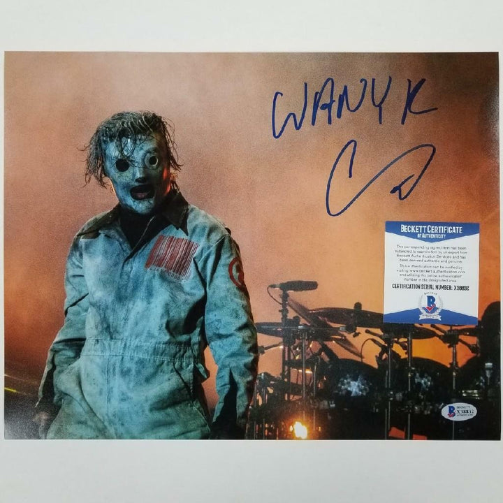 Corey Taylor signed Slipknot 11x14 Photo #2 Inscription 2 Autograph ~ BAS COA