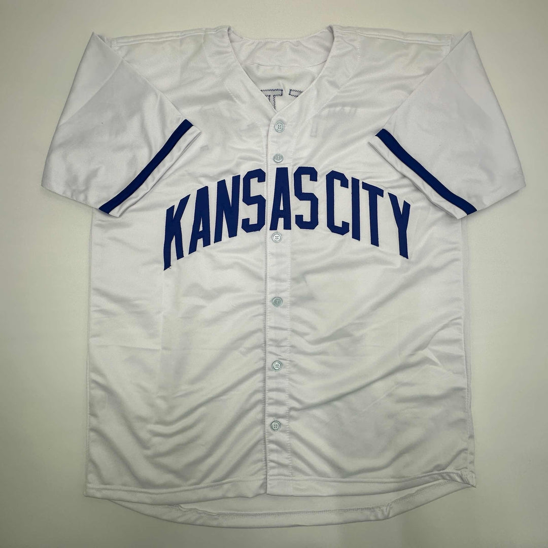 Facsimile Autographed Bobby Witt Jr Kansas City White Reprint Jersey Men's XL