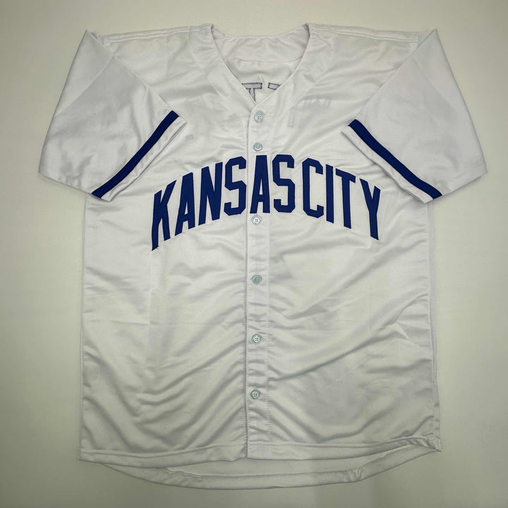 Facsimile Autographed Bobby Witt Jr Kansas City White Reprint Jersey Men's XL