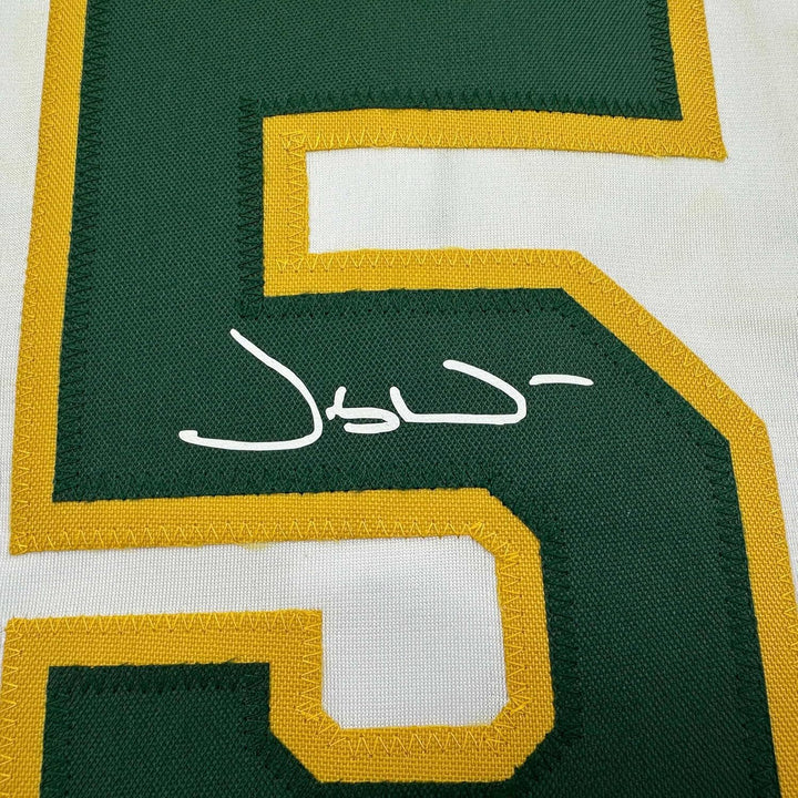 Framed Facsimile Autographed Jacob Wilson 35x39 Oakland White Reprint Jersey