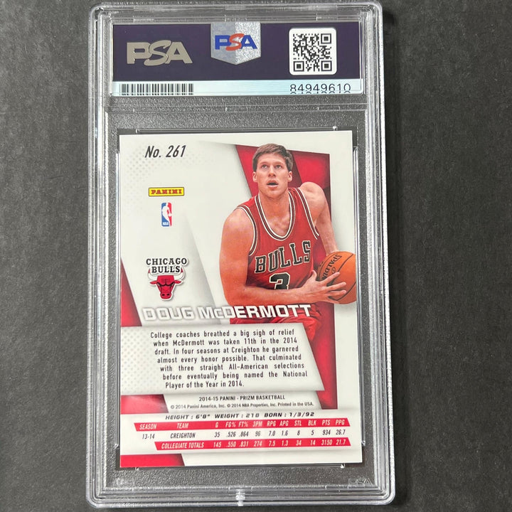 2014-15 Panini Prizm #261 Doug McDermott Signed Card AUTO PSA MINT 10 Slabbed RC