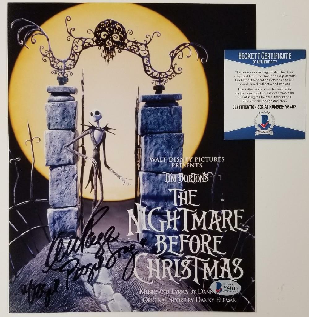 Ken Page signed Nightmare Before Christmas 8x10 Photo #3 Oogie Boogie ~ BAS COA