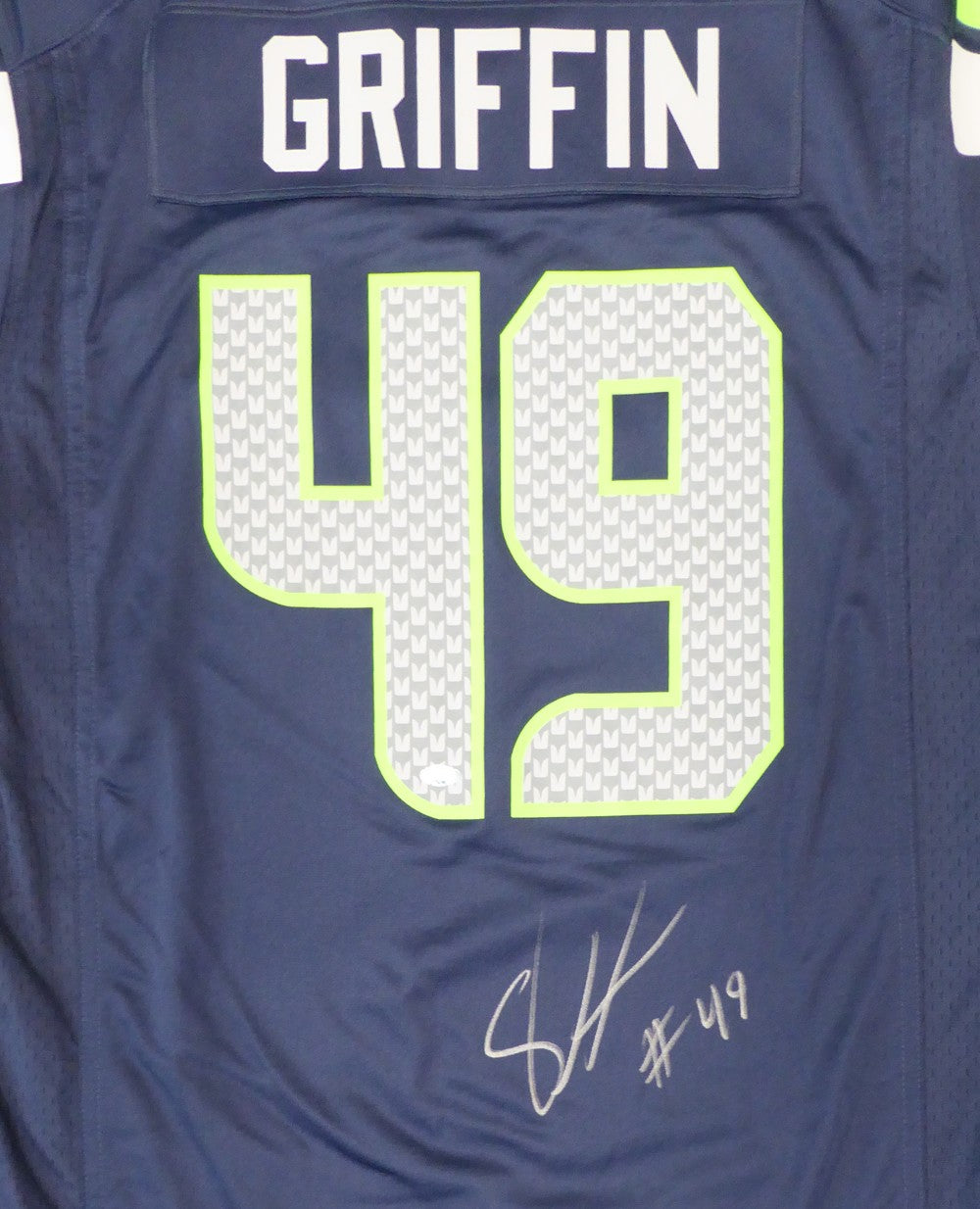 Seattle Seahawks Shaquem Griffin Signed Blue Nike Jersey Size L MCS Holo