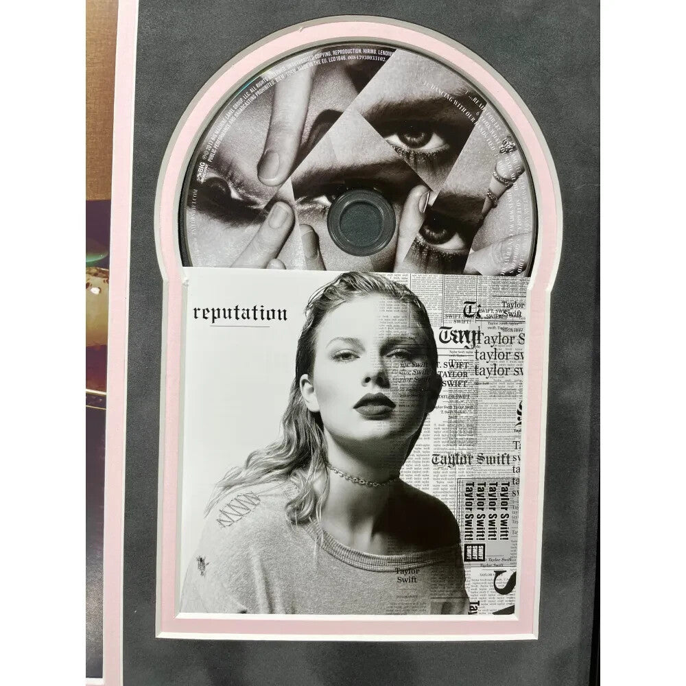 Taylor Swift CD Albums Framed Collage Autographed JSA Signed Tortured Poets 2