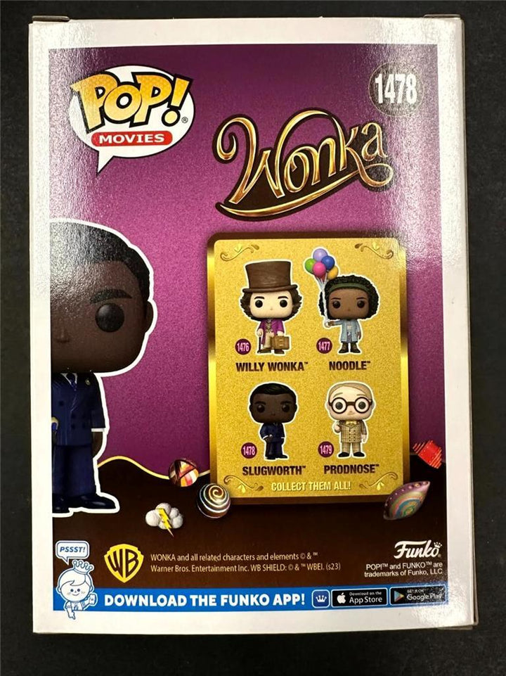 Paterson Joseph signed Slugworth Wonka Funko Pop! autograph (C) ~ Beckett BAS