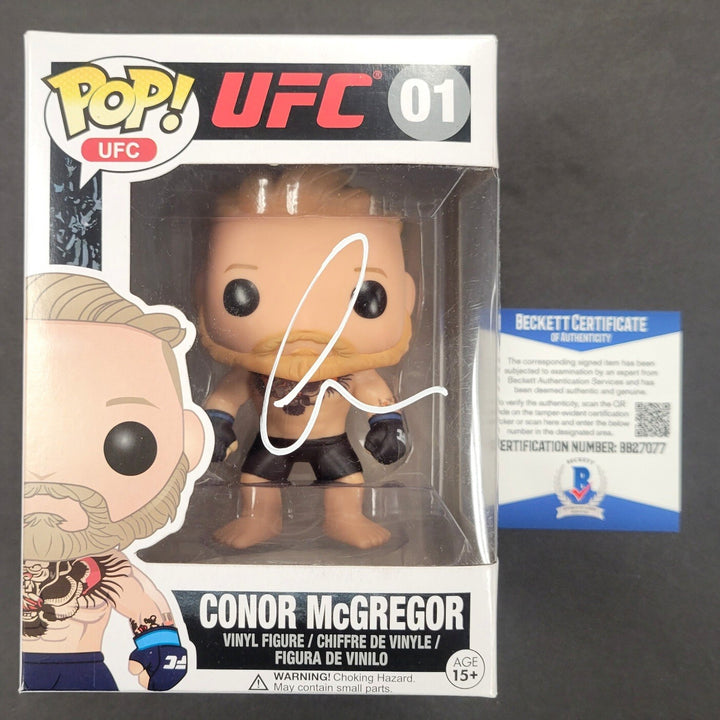Conor McGregor autograph signed Funko Pop UFC MMA vinyl figure B Beckett BAS COA