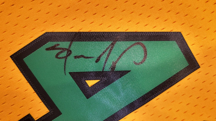 Supersonics Shawn Kemp Auto 1994-95 Mitchell & Ness Hardwood Classics Yellow