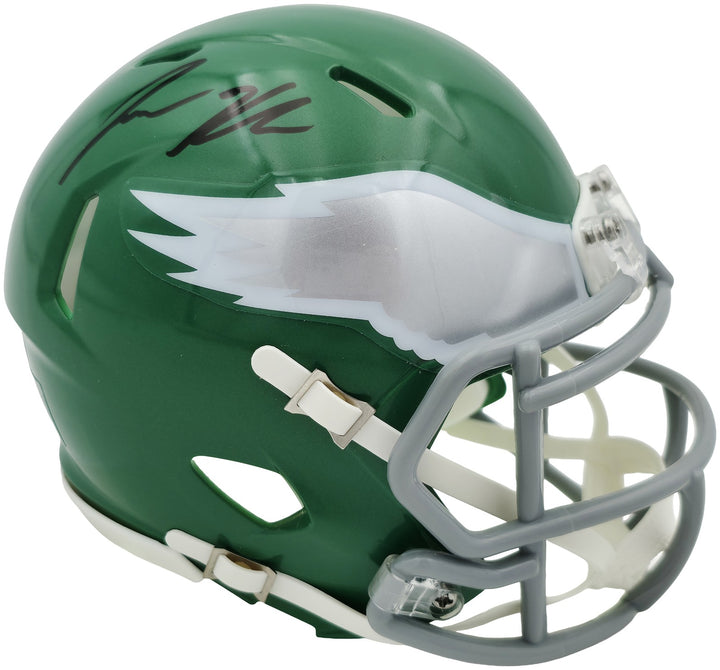 Jason Kelce Auto Eagles Kelly Green 2023 Alternate Speed Mini Helmet PSA/DNA ITP