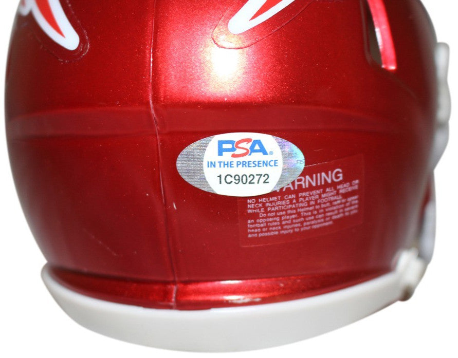 Curtis Martin Autographed New England Patriots Flash Mini Helmet PSA 37033