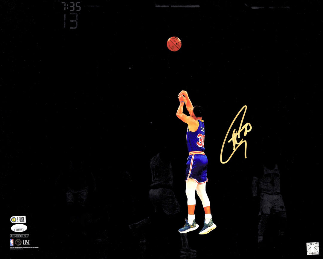 Stephen Curry Autographed Signed 16x20 Photo Golden State Warriors Spotlight JSA