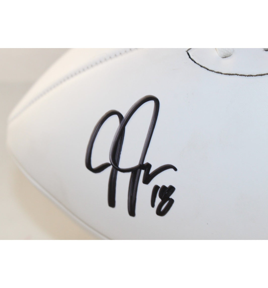 Justin Jefferson Autographed Minnesota Vikings Logo Football Beckett WIT 57923