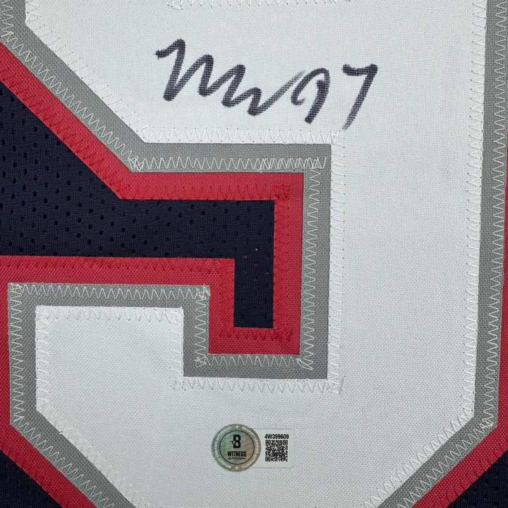 Autographed/Signed Milton Williams New England Blue Jersey Beckett BAS COA
