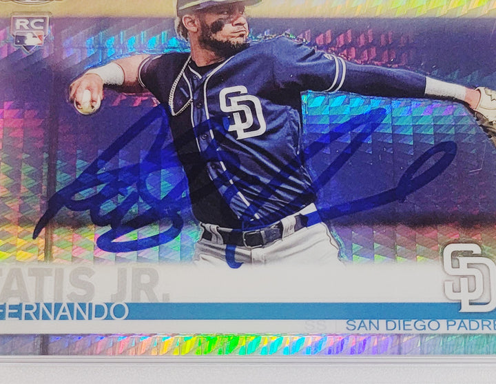 Fernando Tatis Jr Auto 2019 Topps Chrome Prism Refractor RC 203 PSA 9 Sig 10 DNA
