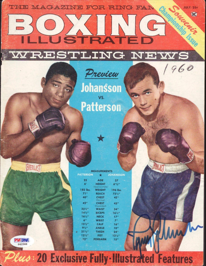 Ingemar Johansson Autographed Signed Boxing Illustrated Magazine Cover PSA/DNA