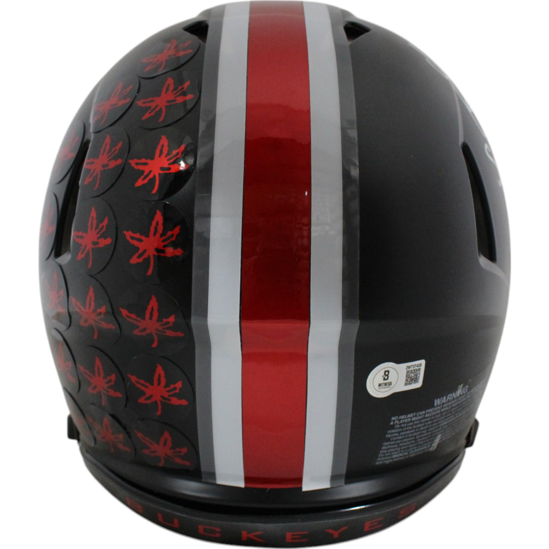 Jack Sawyer Signed Ohio State Buckeyes Black Authentic Helmet Insc Beckett 49634