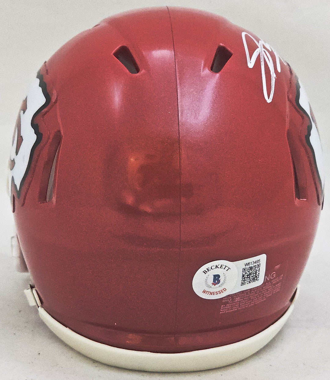 Skyy Moore Auto Signed Kansas City Chiefs Red Speed Mini Helmet Beckett Witness