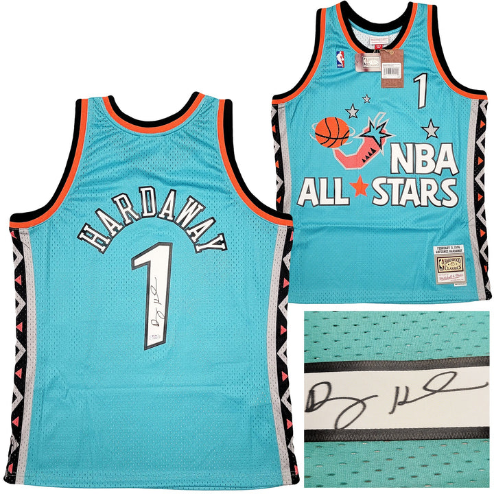Magic Penny Hardaway Auto Teal Mitchell Ness 1996 ASG HWC Swingman Jersey L PSA