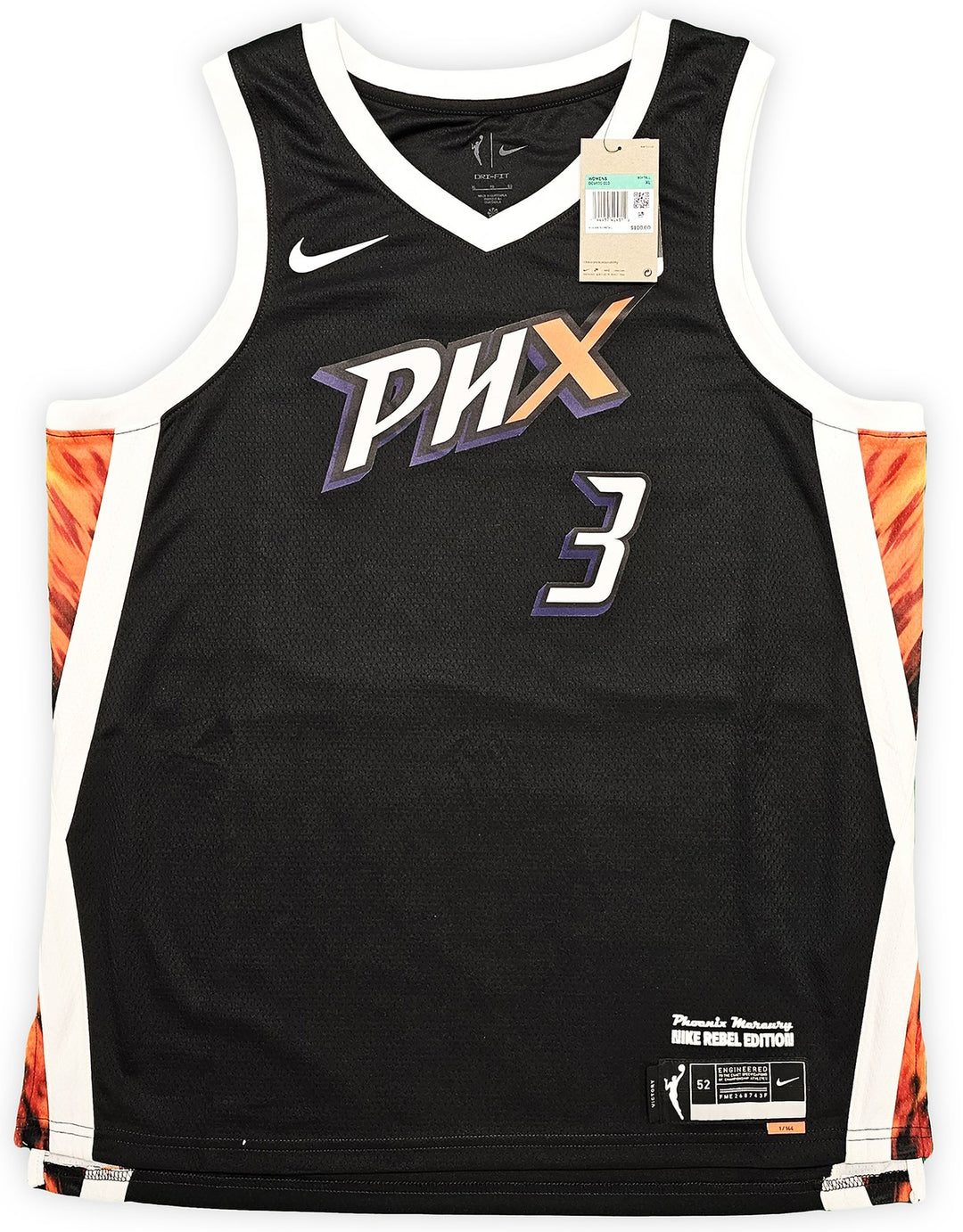 Phoenix Mercury Diana Taurasi Auto Black Nike Rebel Edition Jersey Sz XL Beckett