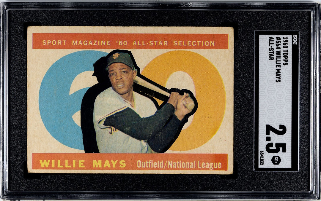Willie Mays 1960 Topps All-Star Baseball Card #564- SGC Graded 2.5 Good+