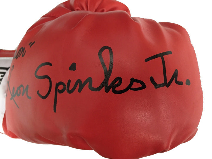 Leon Spinks Jr. "Full Name" Signed Boxing Glove #D/10 "Neon" Autograph Ali