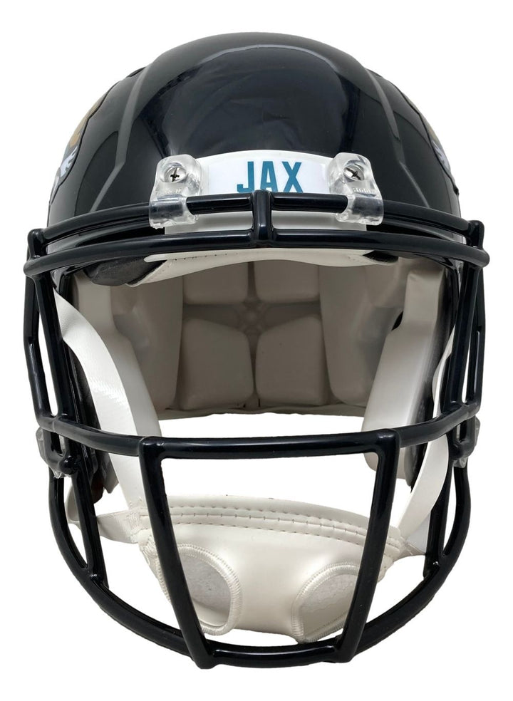 Travis Hunter Signed Jacksonville Jaguars Full Size Authentic Speed Helmet BAS
