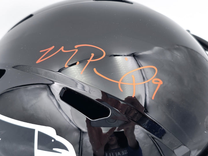 Michael Penix Jr Auto Falcons Black Full Size Speed Rep Helmet Sig Twice Beckett