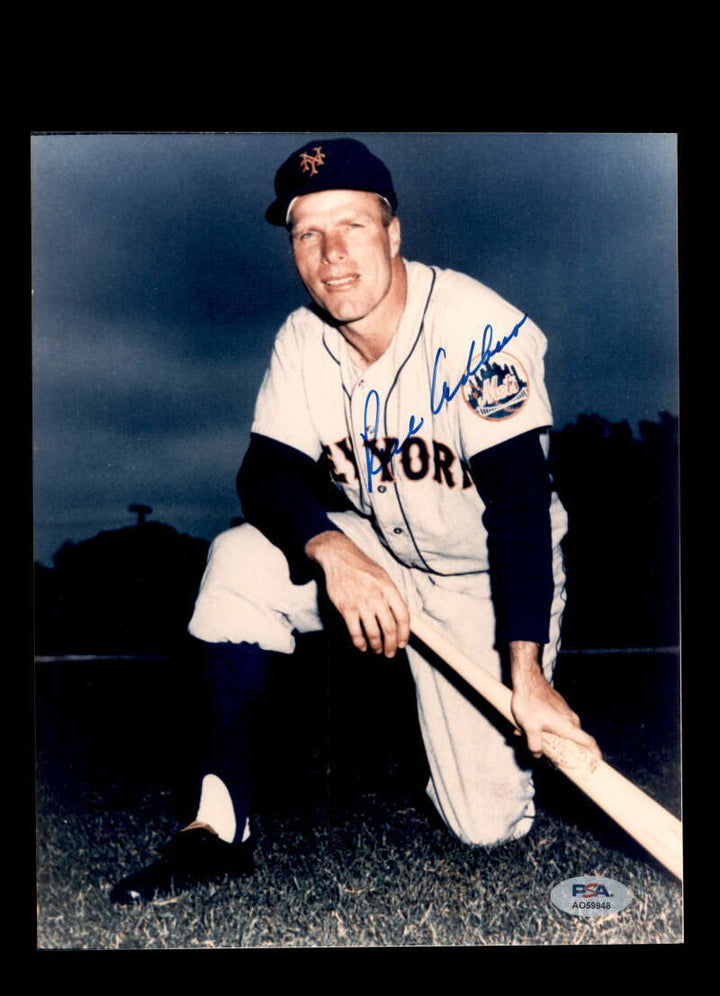 Richie Ashburn PSA DNA Signed 8x10 Photo Autograph 1962 Mets