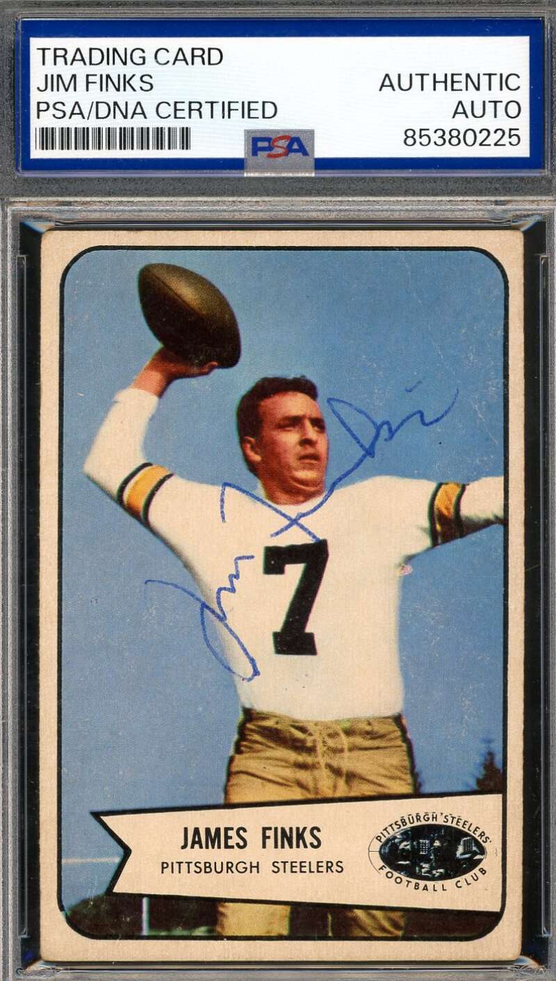 Jim Finks PSA DNA Vintage Signed 1954 Bowman Autographed
