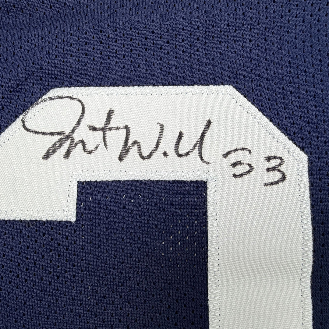 Autographed/Signed Javonte Williams Dallas Thanksgiving Jersey Beckett COA