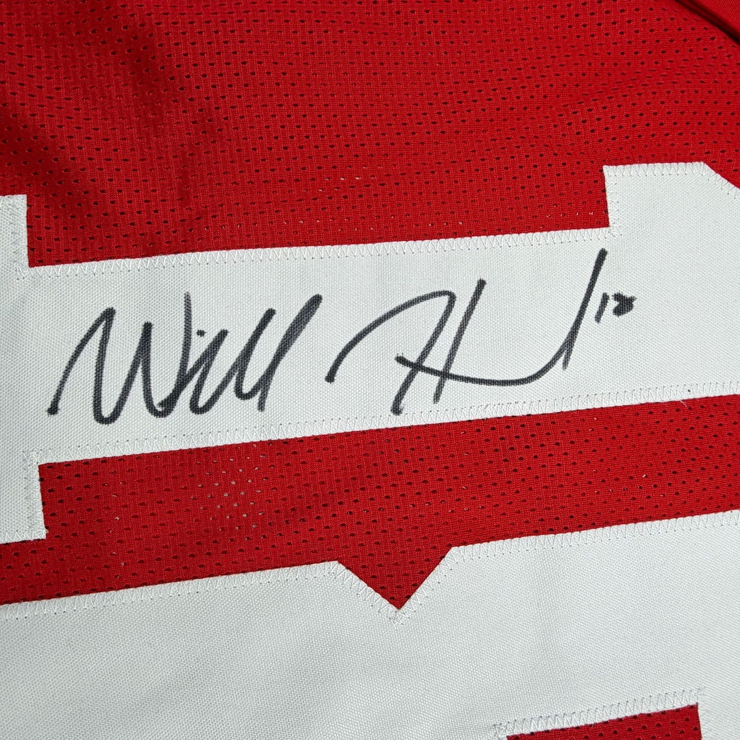 Autographed/Signed Will Howard Ohio State Red College Jersey JSA COA