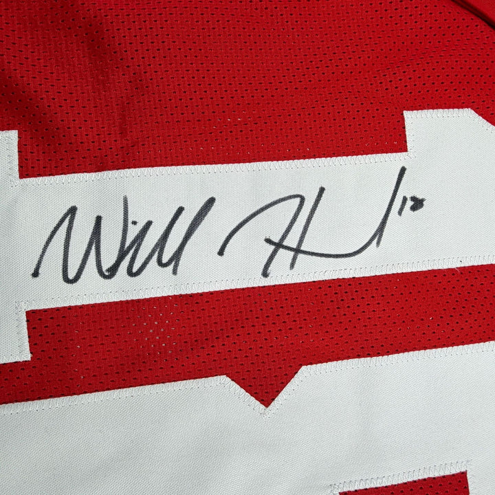 Autographed/Signed Will Howard Ohio State Red College Jersey JSA COA
