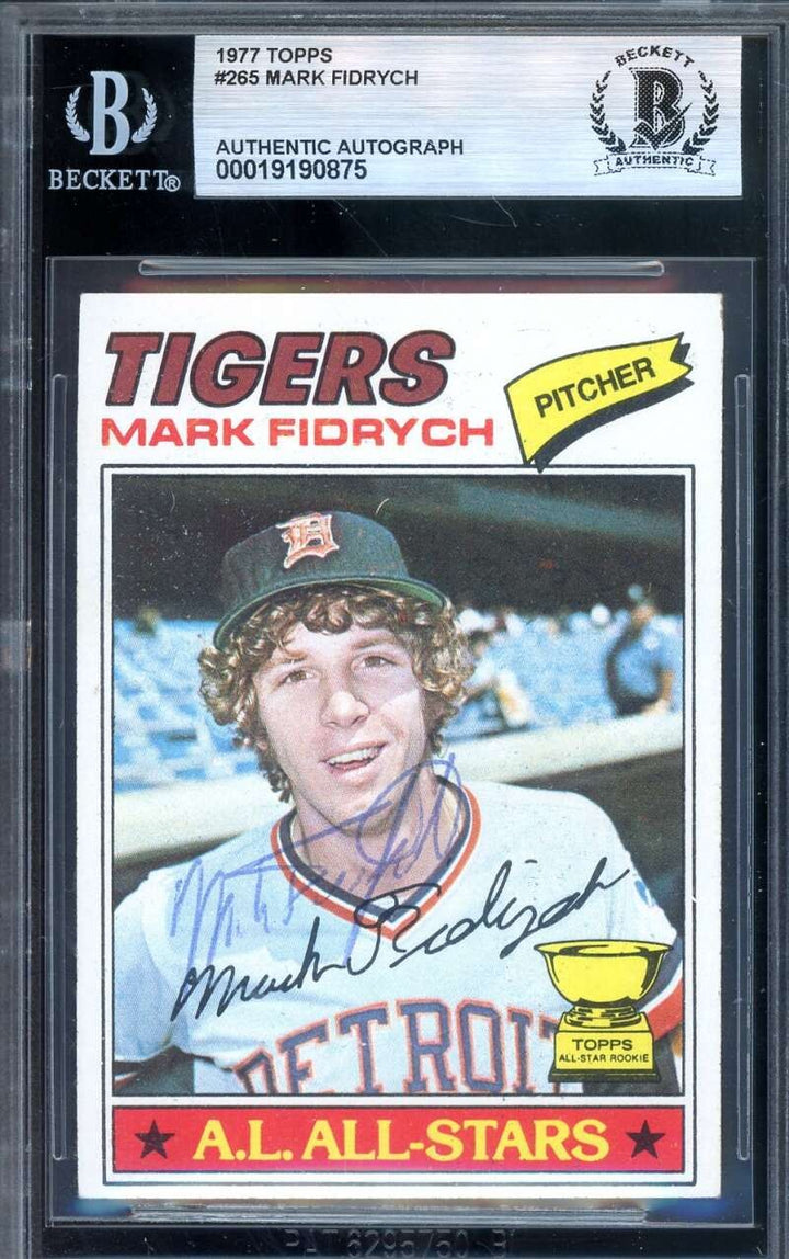 Mark Fidrych Beckett BAS Vintage Signed 1977 Topps Rookie Autograph