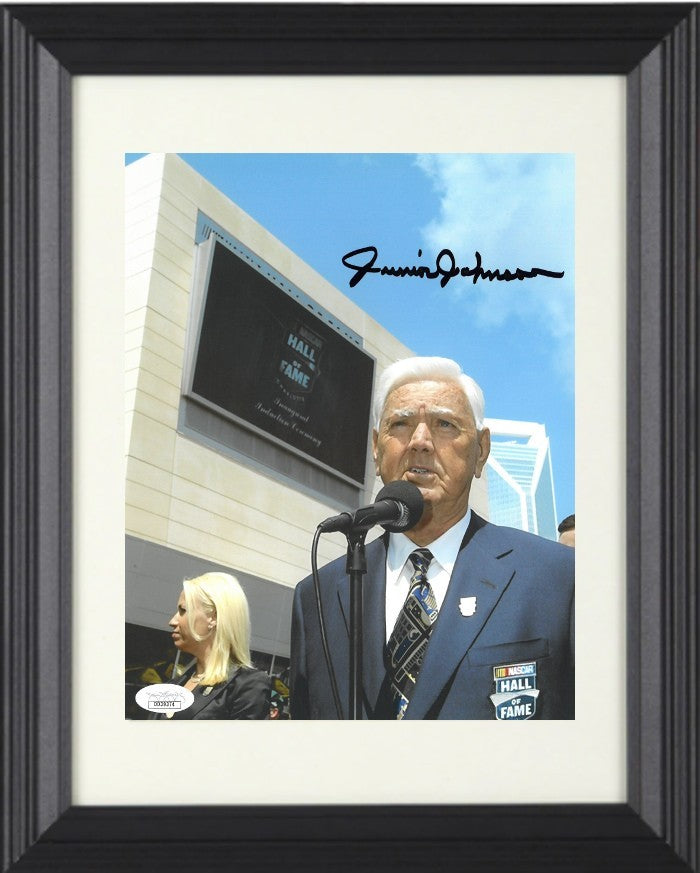 Junior Johnson signed NASCAR Hall of Fame 8x10 Photo Framed- JSA #DD39374