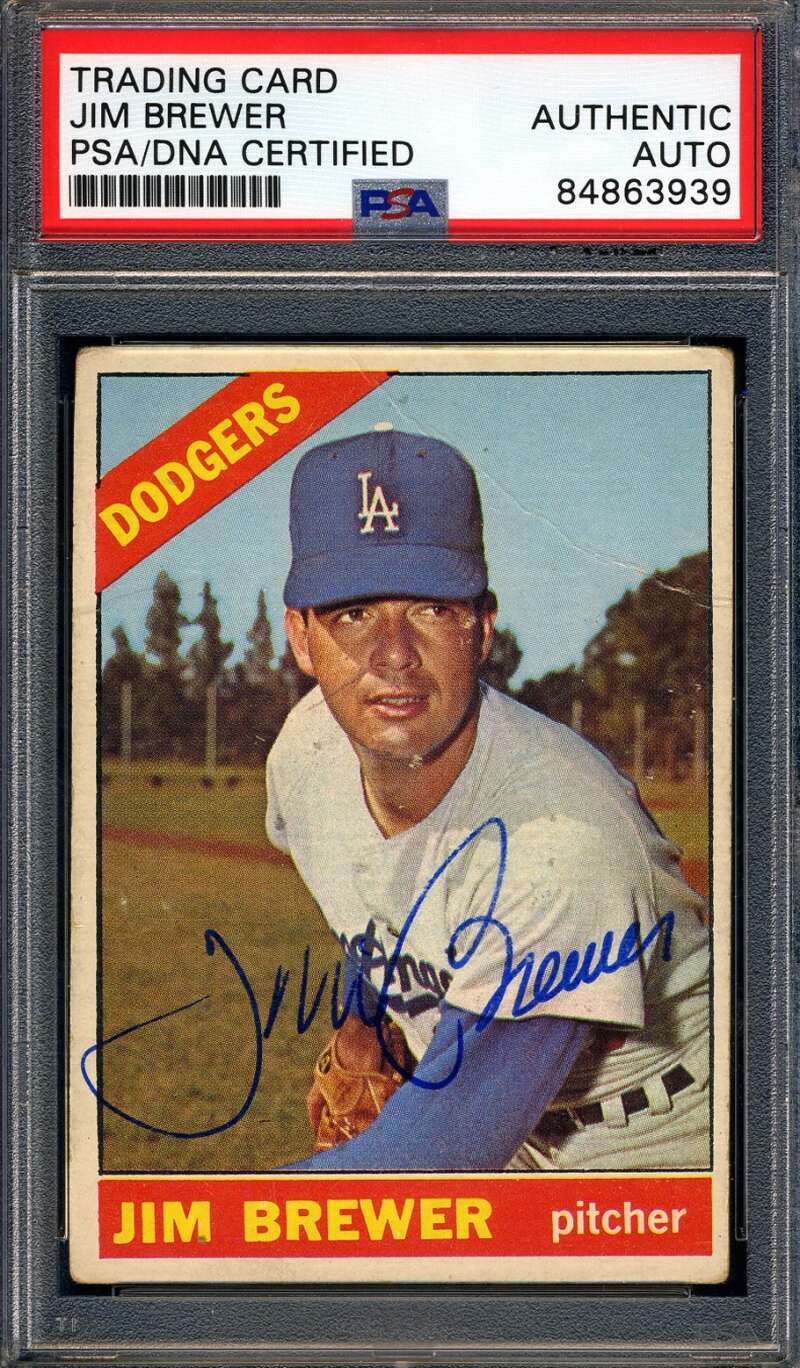 Jim Brewer PSA DNA Signed 1966 Topps Autograph 1