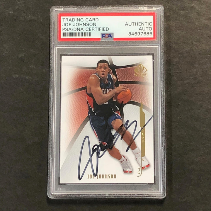 2008-09 SP Authentic #46 Joe Johnson Signed Card AUTO PSA Slabbed Hawks