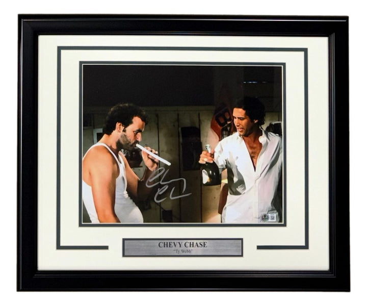 Chevy Chase Signed Framed 11x14 Caddyshack Photo w/ Bill Murray BAS